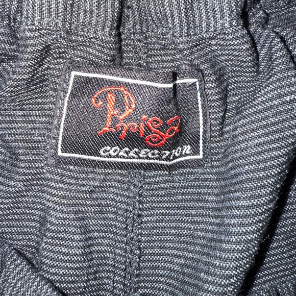 Prisa Charcoal Textured‎ Wide Leg Pull-on Boho Pants - Picture 4 of 8